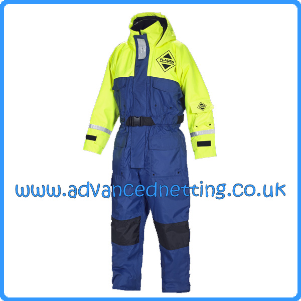 FLADEN 1PC RESCUE SYSTEM FLOTATION SUIT BLUE/YELLOW - Click Image to Close